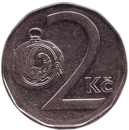 Монета 2 кроны. 1997 год, Чехия.