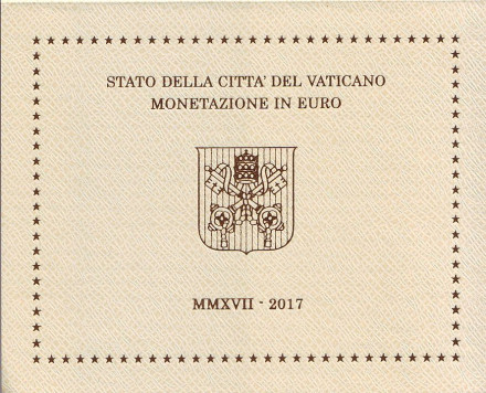 Годовой набор монет евро Ватикана в буклете. 2017 год, Ватикан. 