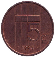 5 центов. 1994 год, Нидерланды.
