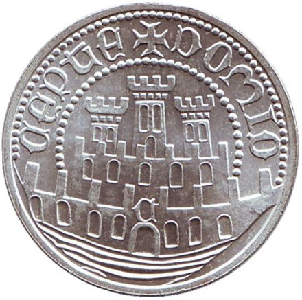 Монета 500 эскудо. 1983 год, Португалия. XVII Европейская художественная выставка.