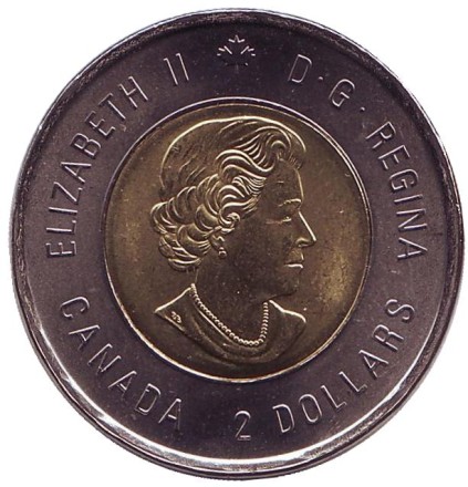 Монета 2 доллара. 2015 год, Канада. 100 лет стихотворению "На полях Фландрии". Монета 2 доллара. 2015 год, Канада. 100 лет стихотворению "На полях Фландрии".