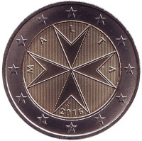 Монета 2 евро. 2016 год, Мальта.