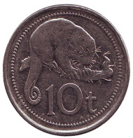 Монета 10 тойа. 2005 год, Папуа-Новая Гвинея. Опоссум. Монета 10 тойа. 2005 год, Папуа-Новая Гвинея. Опоссум.