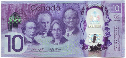 Банкнота 10 долларов. 2017 год, Канада. 150 лет Конфедерации Канада.