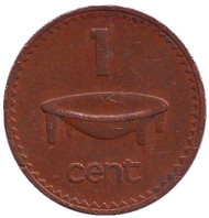 Монета 1 цент. 1973 год, Фиджи. Церемониальная чаша. Монета 1 цент. 1973 год, Фиджи. Церемониальная чаша.