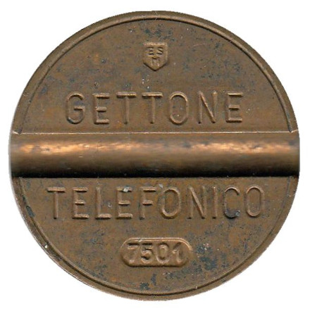 Телефонный жетон. 7501. Италия. 1975 год. (Отметка: ESM)