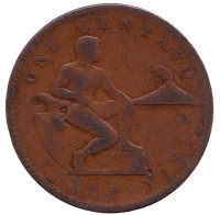 Монета 1 сентаво. 1925 год, Филиппины.