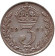 Монета 3 пенса. 1925 год, Великобритания. Монета 3 пенса. 1925 год, Великобритания.