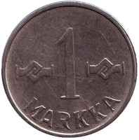 Монета 1 марка. 1954 год, Финляндия.
