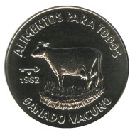 Монета 1 песо, 1982 год, Куба. Корова. ФАО. Монета 1 песо, 1982 год, Куба. Корова. ФАО.