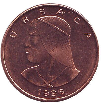 Монета 1 сентесимо. 1996 год, Панама. aUNC.