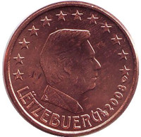 Монета 1 цент. 2008 год, Люксембург.