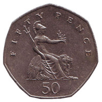 Монета 50 пенсов. 1983 год, Великобритания.