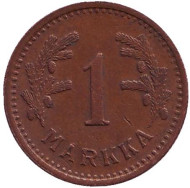 Монета 1 марка. 1942 год, Финляндия. Монета 1 марка. 1942 год, Финляндия.