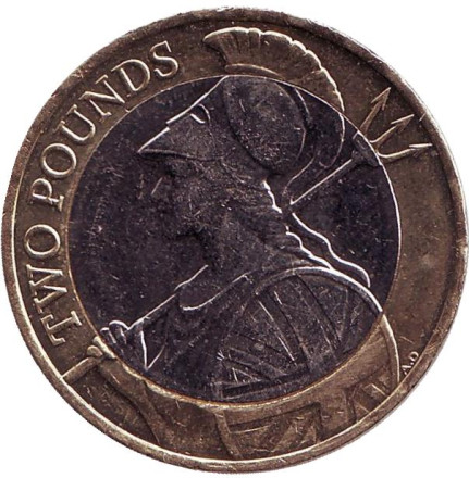 Монета 2 фунта. 2016 год, Великобритания.