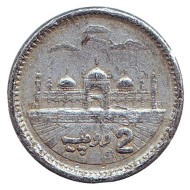 Монета 2 рупии. 2012 год, Пакистан. Мечеть Бадшахи. Монета 2 рупии. 2012 год, Пакистан. Мечеть Бадшахи.