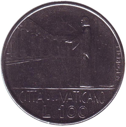 Монета 100 лир. 1978 год, Ватикан.