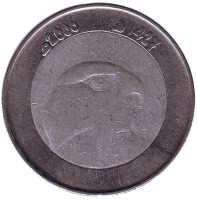 Сокол. Монета 10 динаров. 2006 год, Алжир.