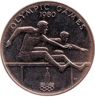 XXII летние Олимпийские Игры, Москва 1980. Монета 1 тала. 1980 год, Самоа.