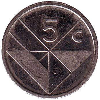 Монета 5 центов. 2008 год, Аруба.