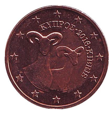 Монета 2 цента. 2016 год, Кипр.