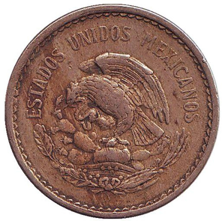 Монета 10 сентаво. 1940 год, Мексика. Монета 10 сентаво. 1940 год, Мексика.