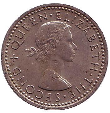 Монета 3 пенса. 1957 год, Новая Зеландия. Скрещенные вахаики. Монета 3 пенса. 1957 год, Новая Зеландия. Скрещенные вахаики.