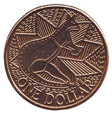 Монета 1 доллар. 1988 год, Австралия. UNC. 200 лет Австралии. Кенгуру.