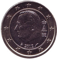 Монета 1 евро. 2012 год, Бельгия.