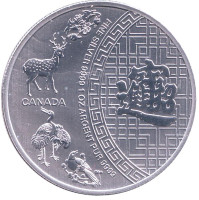 Фауна. Монета 5 долларов. 2016 год, Канада.