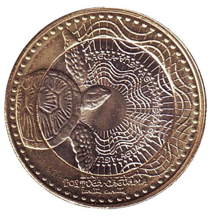 Монета 1000 песо. 2016 год, Колумбия. UNC. Морская черепаха.