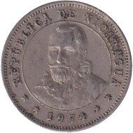 Монета 25 сентаво. 1974 год, Никарагуа. Монета 25 сентаво. 1974 год, Никарагуа.