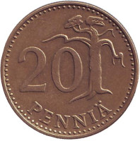 Монета 20 пенни. 1978 год, Финляндия.