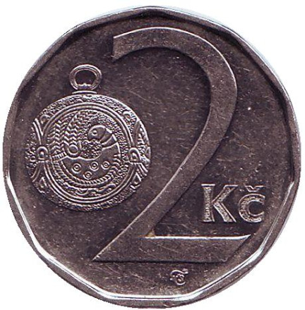 Монета 2 кроны. 2002 год, Чехия.