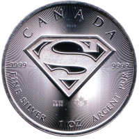 Супермен. Монета 5 долларов. 2016 год, Канада.