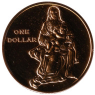 Монета 1 доллар, 2009 год, Фиджи. Богоматерь. Монета 1 доллар, 2009 год, Фиджи. Богоматерь.