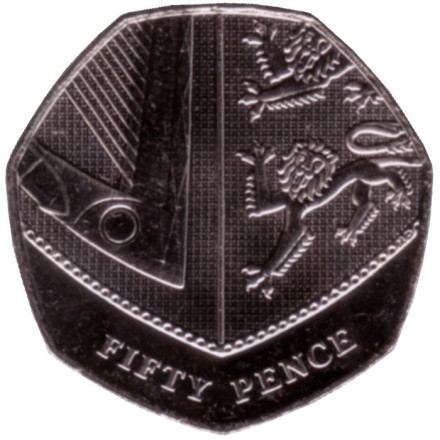 Монета 50 пенсов. 2020 год, Великобритания.