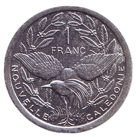 Монета 1 франк. 2003 год, Новая Каледония. Птица кагу.