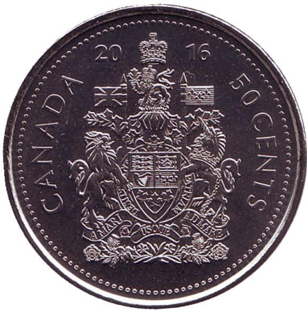 Монета 50 центов. 2016 год, Канада.