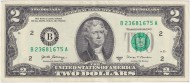 Банкнота 2 доллара. 2017 год, США. "B" - Нью-Йорк. Банкнота 2 доллара. 2017 год, США. "B" - Нью-Йорк.