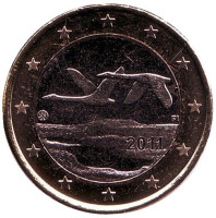 Монета 1 евро, 2011 год, Финляндия.