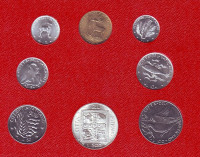 Годовой набор монет Ватикана. (8 штук), 1977 год.