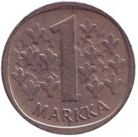 Монета 1 марка. 1982 год, Финляндия.