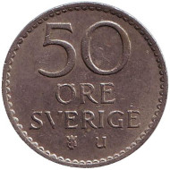 Монета 50 эре. 1968 год, Швеция. Монета 50 эре. 1968 год, Швеция.