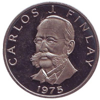Карлос Финлей. Монета 5 чентезимо. 1975 год, Панама.