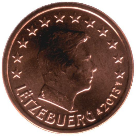 Монета 1 цент. 2013 год, Люксембург.