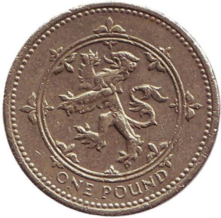 Монета 1 фунт. 1994 год, Великобритания. Лев.