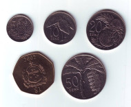 Набор монет (5 шт.). 2002 год, Самоа. Набор монет (5 шт.). 2002 год, Самоа.