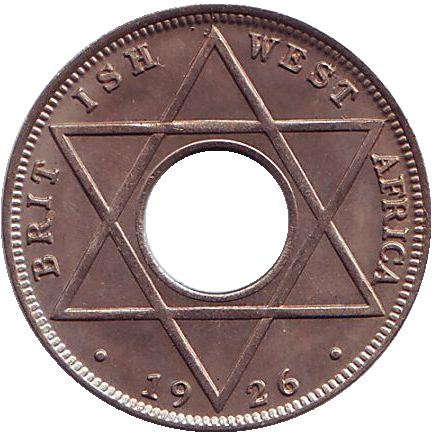 Монета 1/10 пенни. 1926 год, Британская Западная Африка. aUNC.