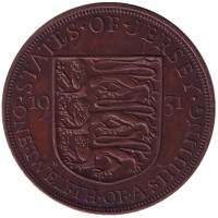 Монета 1/12 шиллинга. 1931 год, Джерси. 
